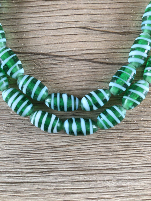 Hidden Gems: Green Java Glass Beads
