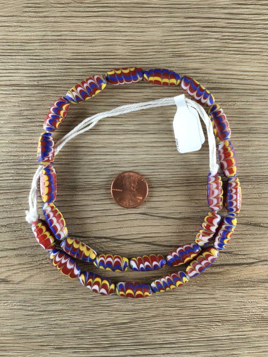 Hidden Gems: Oval Java Feather Glass Beads