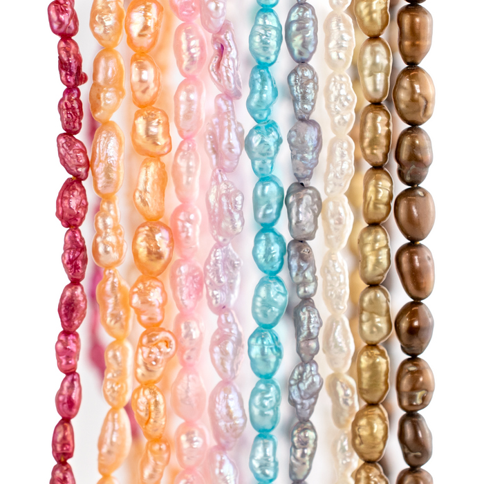 10 Strand Bundle: Vintage Rice Pearl Beads - The Bead Chest