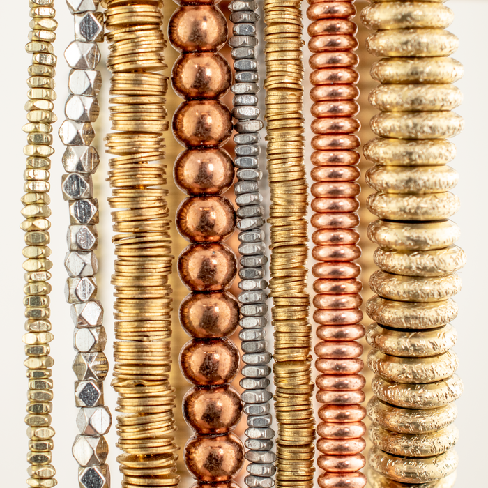 8 Strand Bundle: All Time Favorite Metal Beads - The Bead Chest