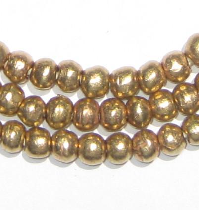 Round Brass Ethiopian Beads (6-7mm) (10 Pack) - The Bead Chest