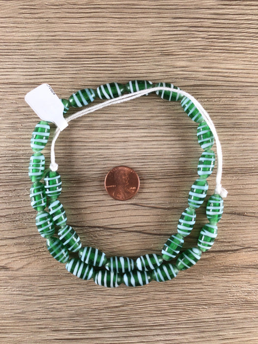 Hidden Gems: Green Java Glass Beads