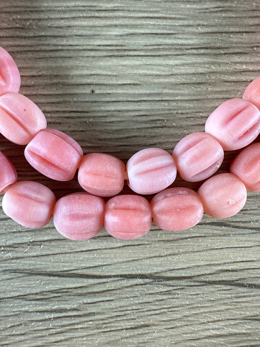 Hidden Gems: Pink Watermelon Java Glass Beads