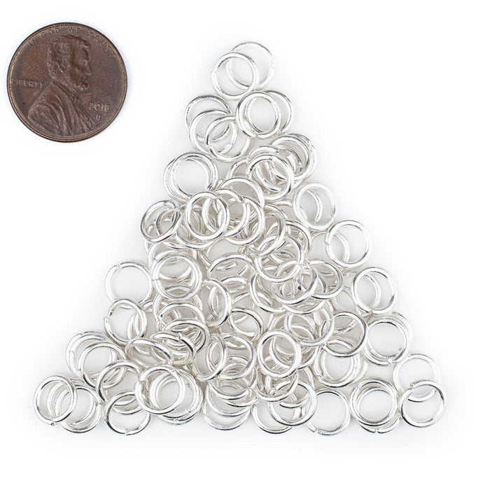 8mm Silver Round Jump Rings (Approx 1000 pieces) - The Bead Chest