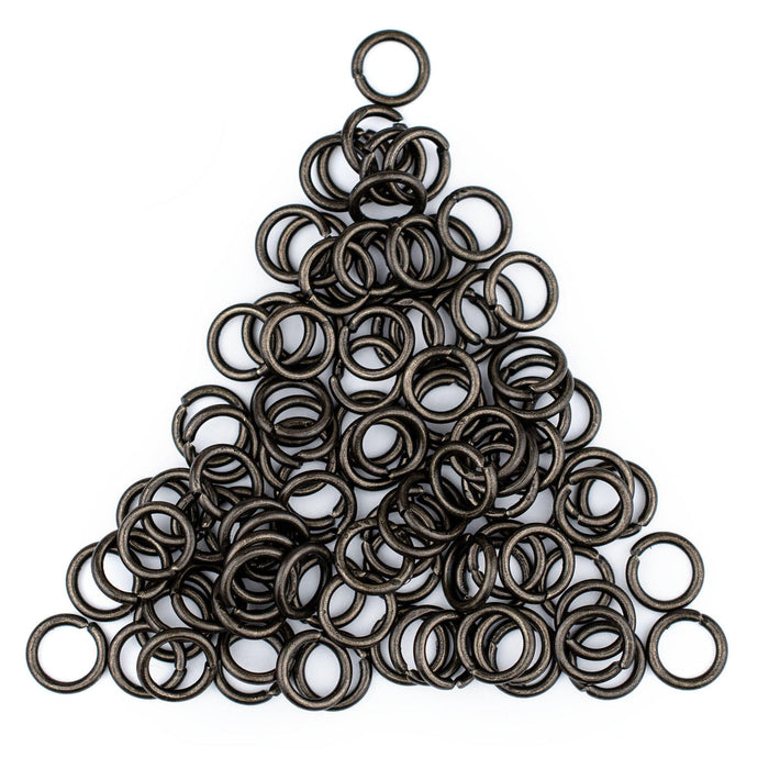 8mm Black Round Jump Rings (Approx 1000 pieces) - The Bead Chest