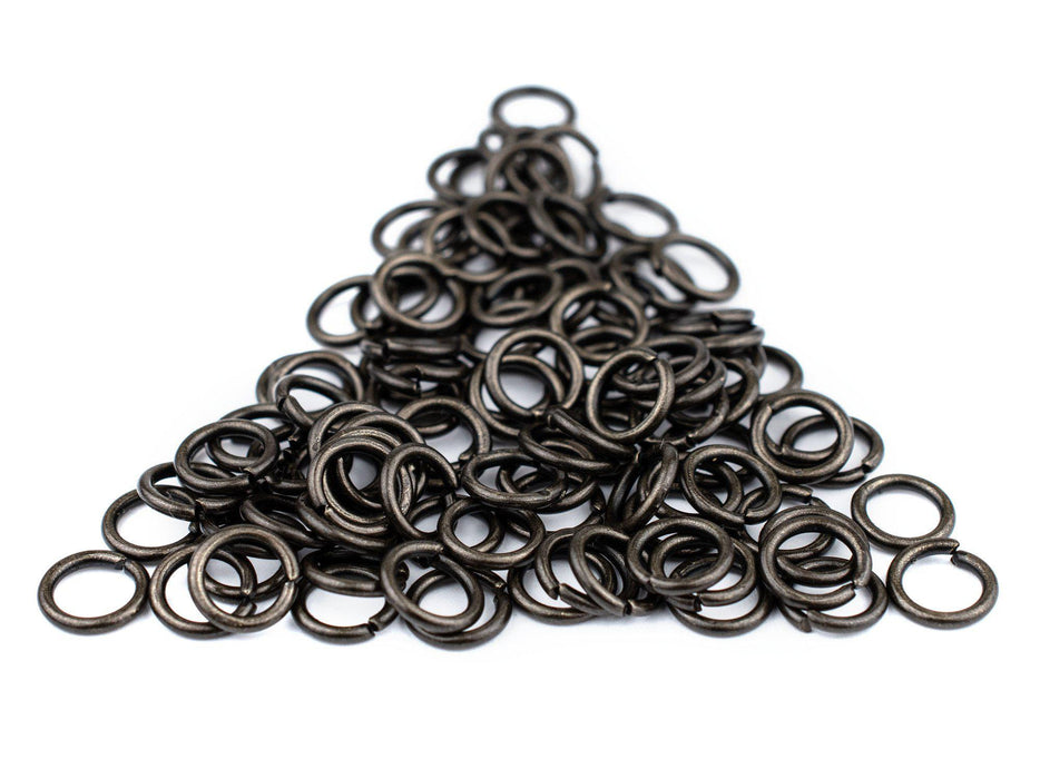 8mm Black Round Jump Rings (Approx 1000 pieces) - The Bead Chest