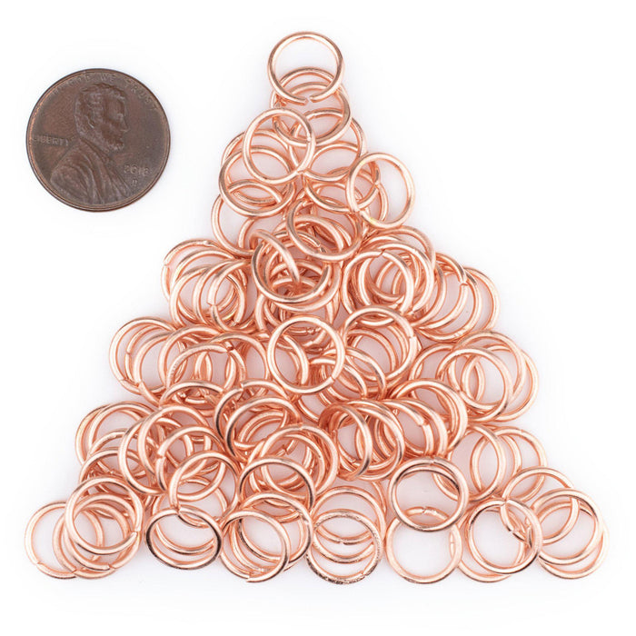 10mm Copper Round Jump Rings (Approx 1000 pieces) - The Bead Chest