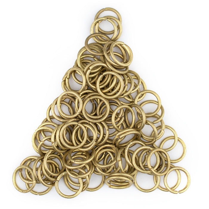 10mm Brass Round Jump Rings (Approx 500 pieces) - The Bead Chest