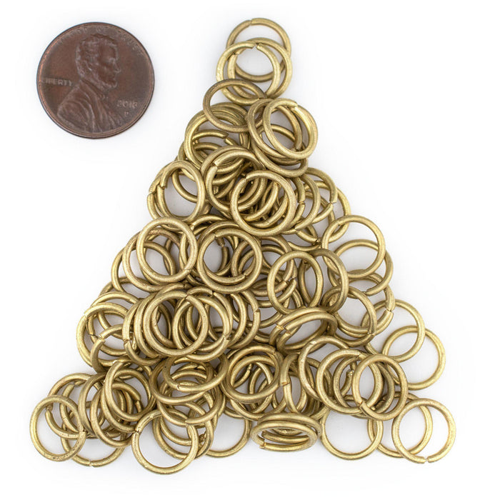 10mm Brass Round Jump Rings (Approx 500 pieces) - The Bead Chest