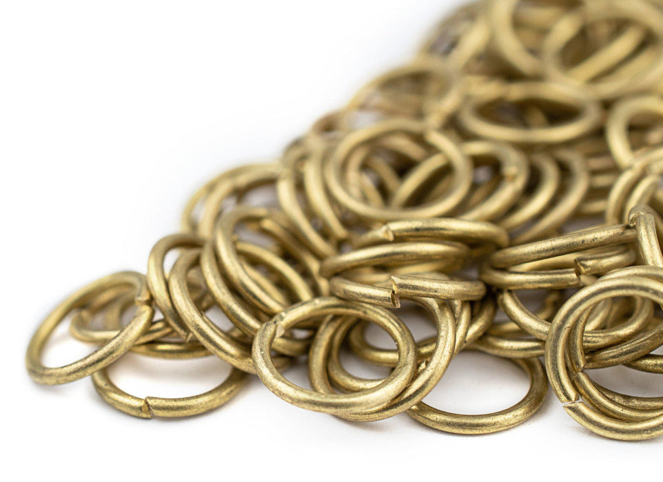 10mm Brass Round Jump Rings (Approx 500 pieces) - The Bead Chest