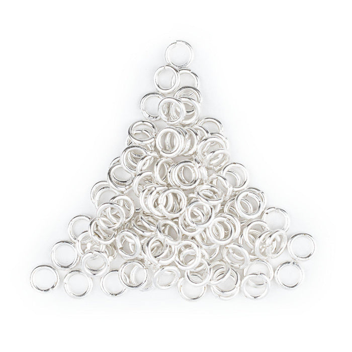 6mm Silver Round Jump Rings (Approx 500 pieces) - The Bead Chest