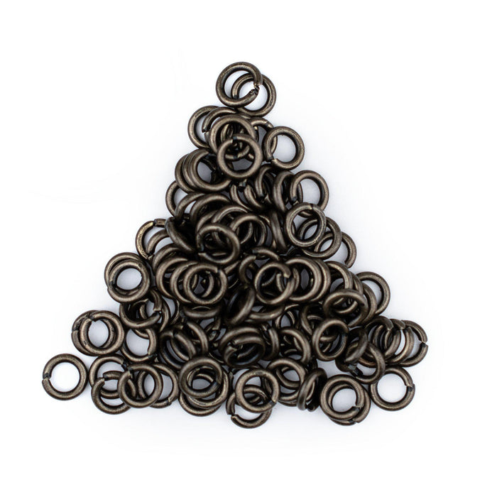 6mm Black Round Jump Rings (Approx 1000 pieces) - The Bead Chest