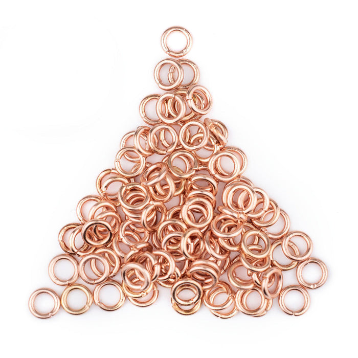 6mm Copper Round Jump Rings (Approx 1000 pieces) - The Bead Chest