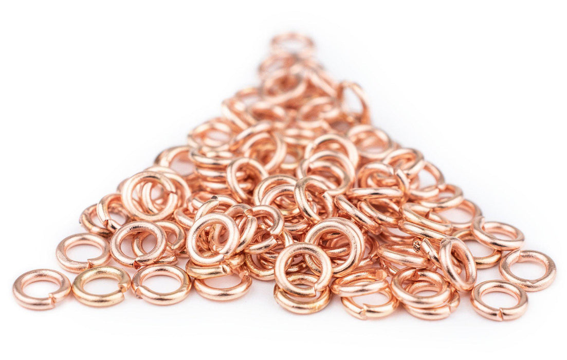 6mm Copper Round Jump Rings (Approx 1000 pieces) - The Bead Chest