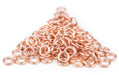 6mm Copper Round Jump Rings (Approx 1000 pieces) - The Bead Chest