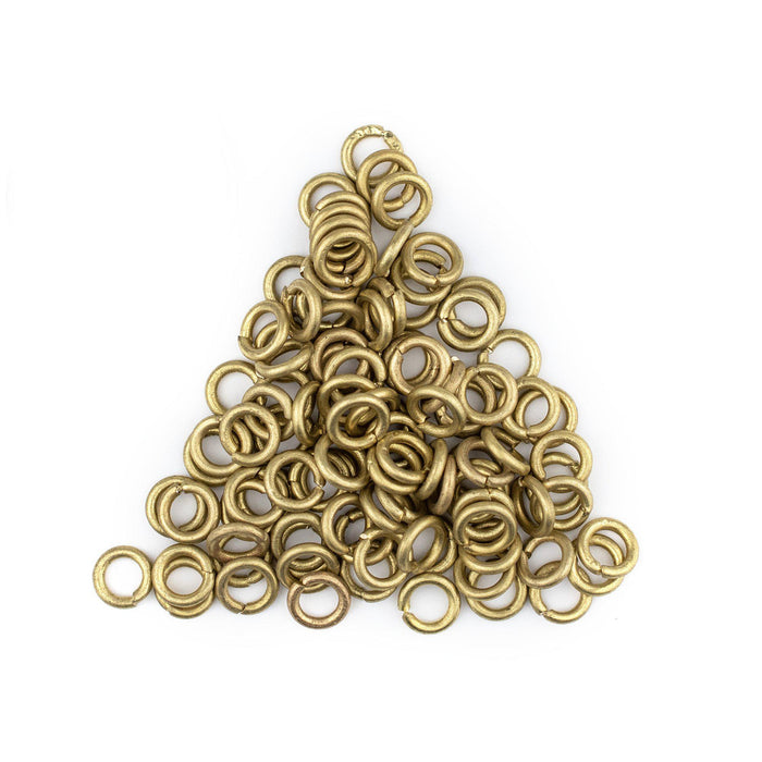 6mm Brass Round Jump Rings (Approx 1000 pieces) - The Bead Chest