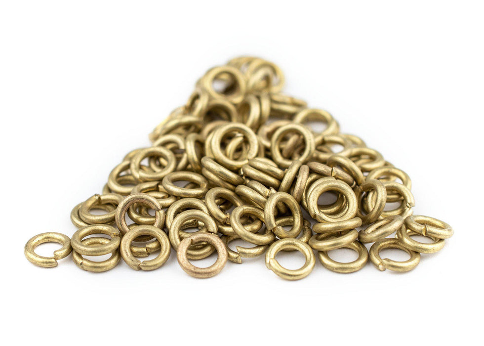 6mm Brass Round Jump Rings (Approx 1000 pieces) - The Bead Chest