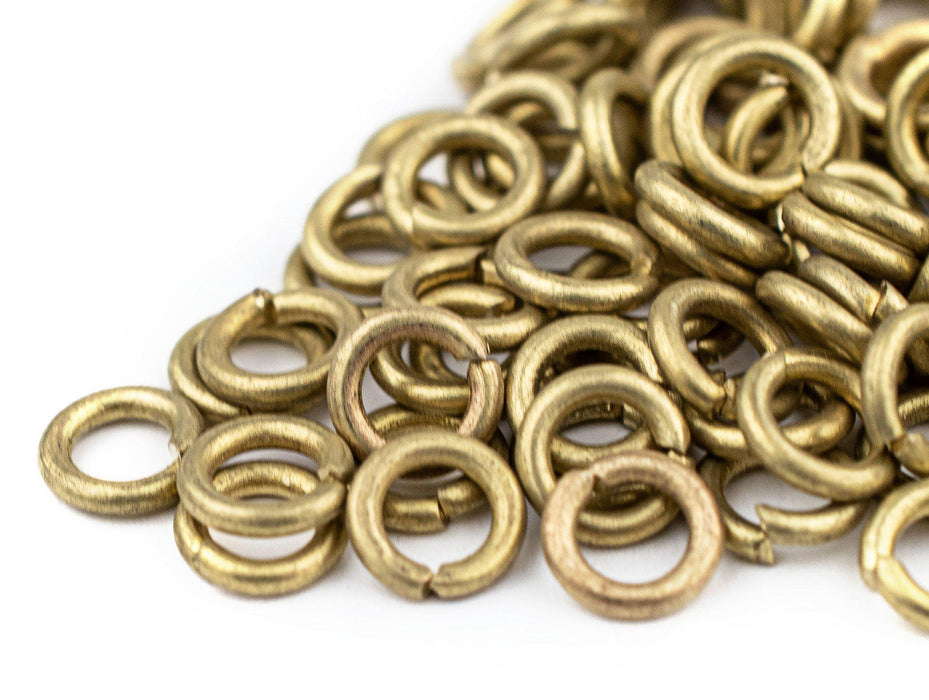 6mm Brass Round Jump Rings (Approx 1000 pieces) - The Bead Chest