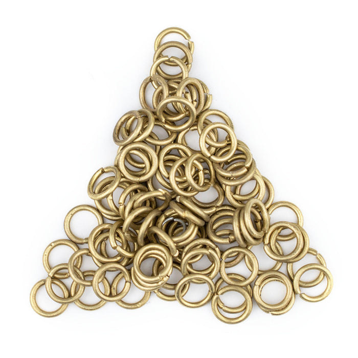 8mm Brass Round Jump Rings (Approx 200 pieces) - The Bead Chest