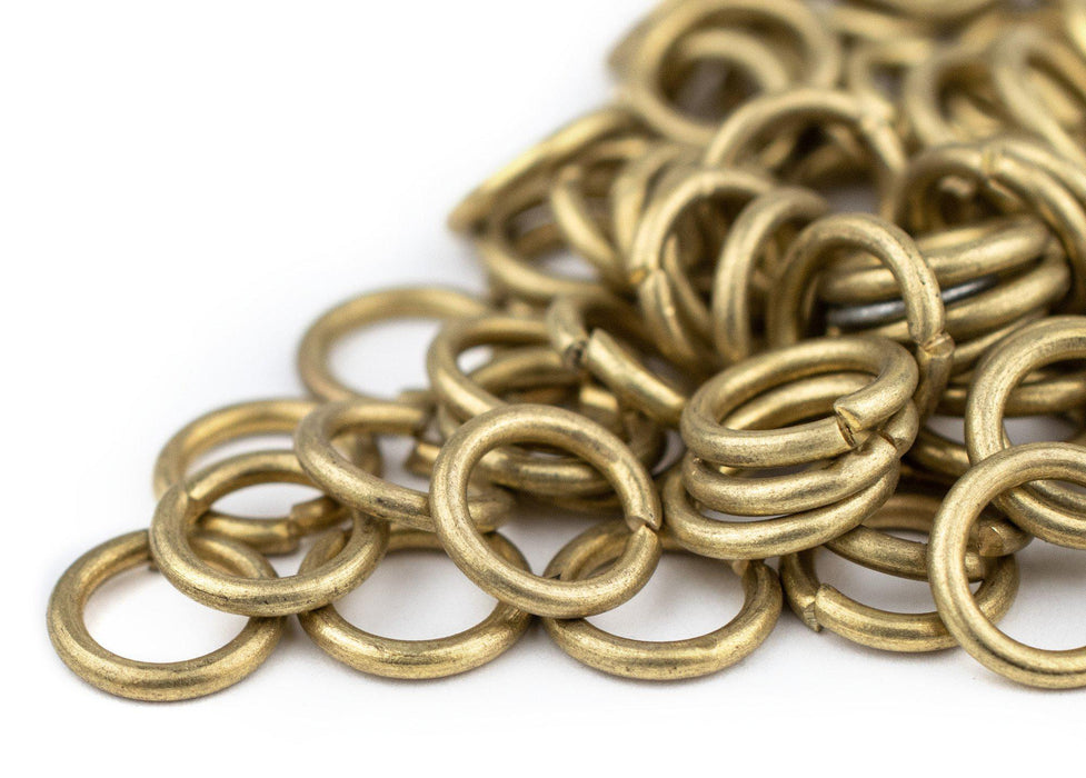 8mm Brass Round Jump Rings (Approx 200 pieces) - The Bead Chest