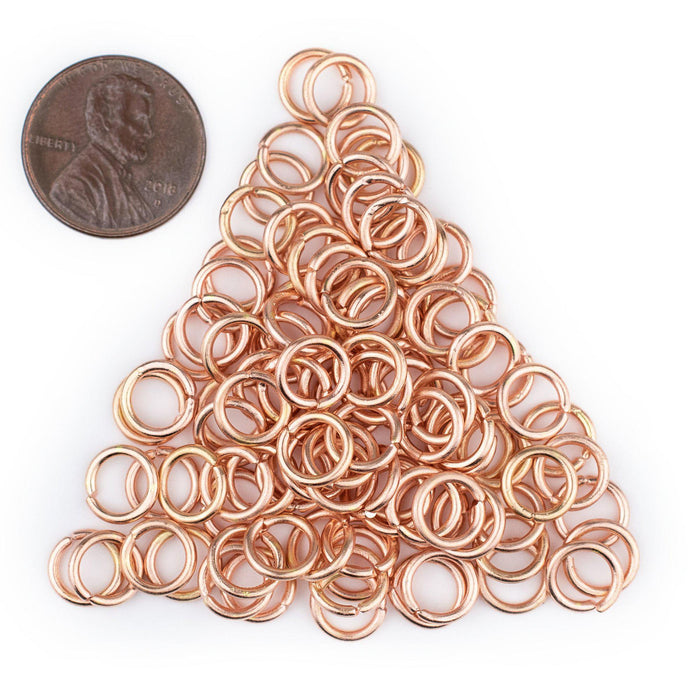 8mm Copper Round Jump Rings (Approx 500 pieces) - The Bead Chest