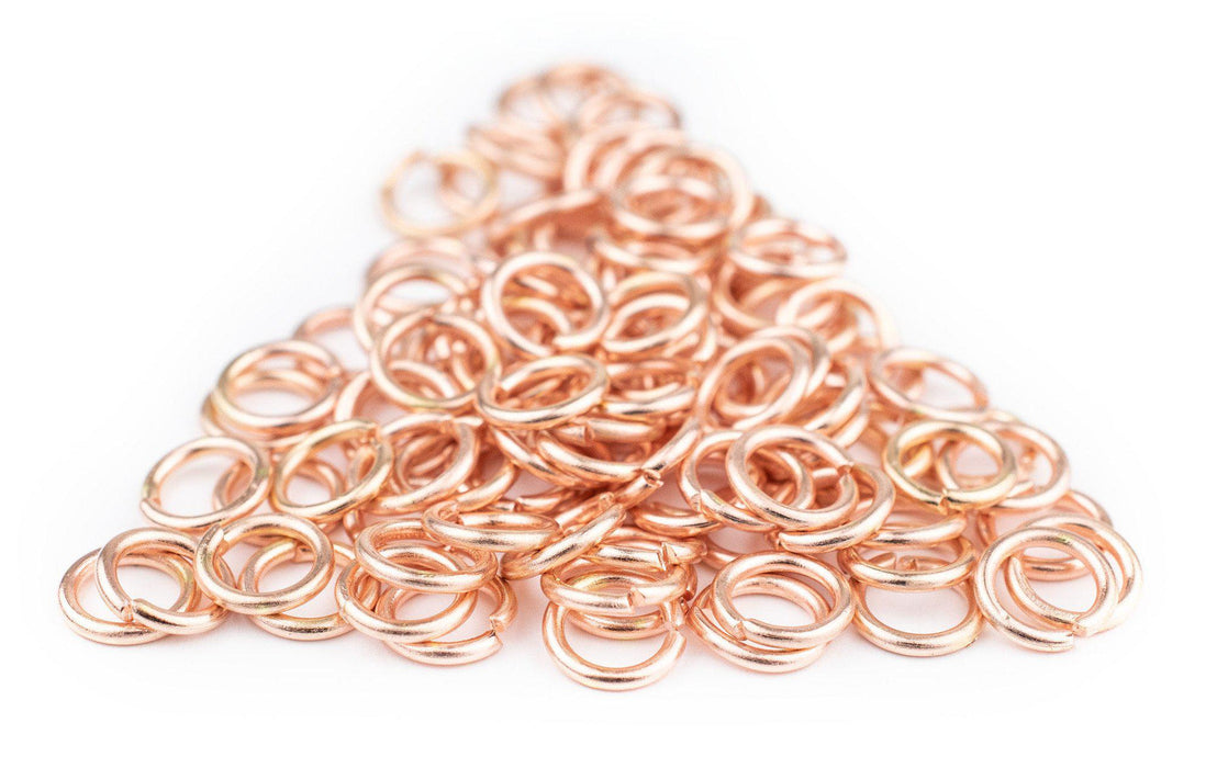 8mm Copper Round Jump Rings (Approx 500 pieces) - The Bead Chest