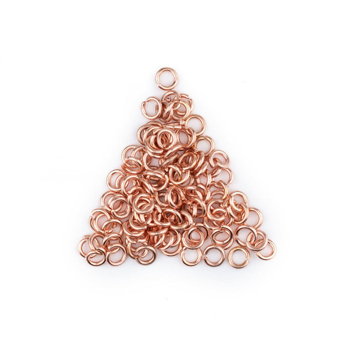 4mm Copper Round Jump Rings (Approx 500 pieces) - The Bead Chest