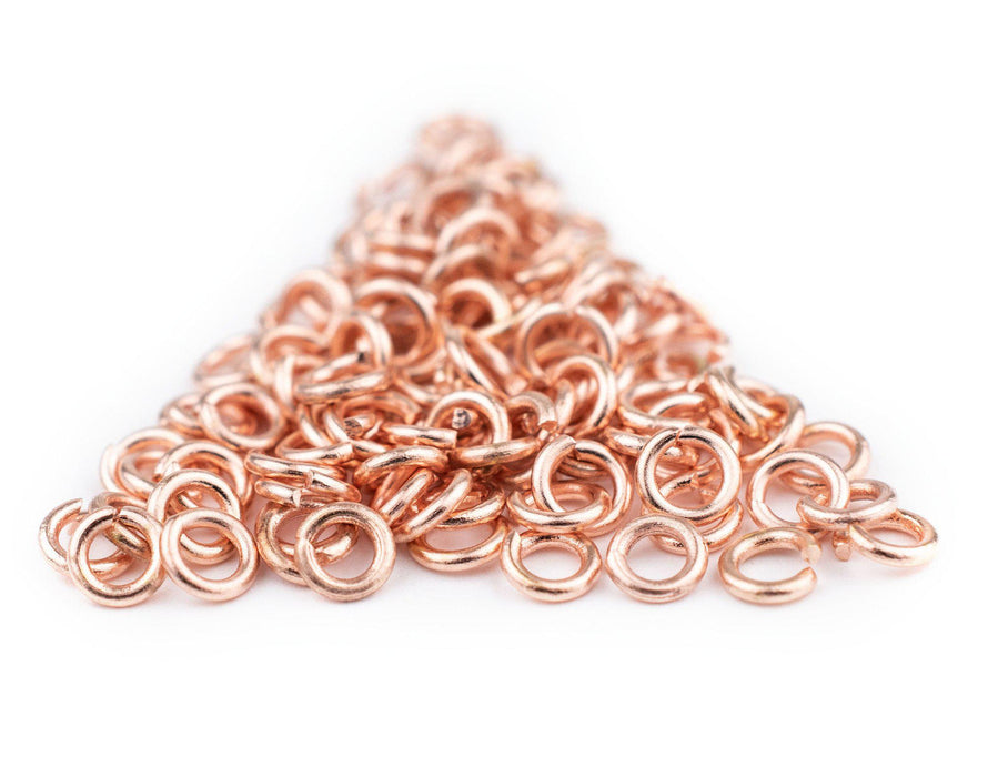 4mm Copper Round Jump Rings (Approx 1000 pieces) - The Bead Chest