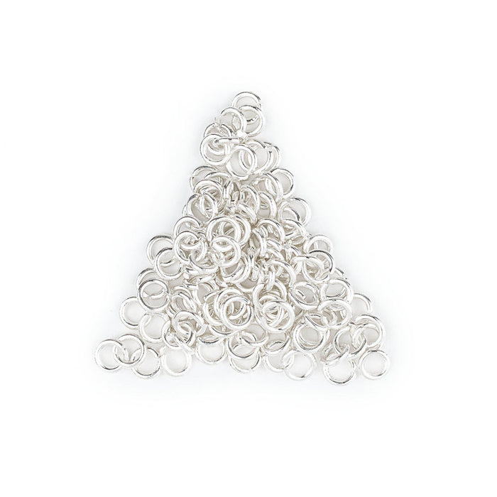 4mm Silver Round Jump Rings (Approx 500 pieces) - The Bead Chest