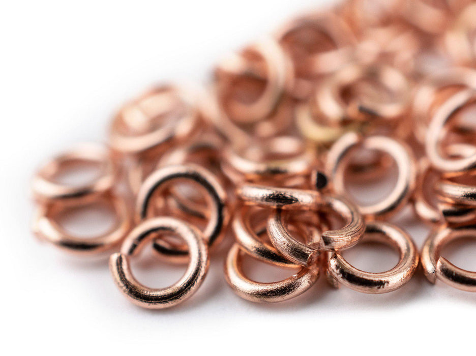 4mm Copper Round Jump Rings (Approx 1000 pieces) - The Bead Chest