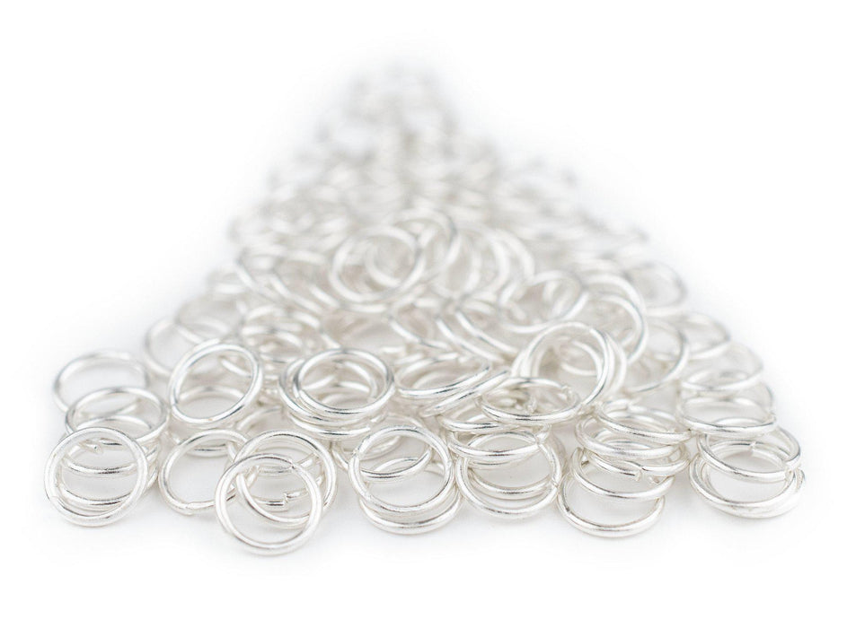 10mm Silver Round Jump Rings (Approx 500 pieces) - The Bead Chest