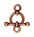 Antiqued Copper Bar & Ring Toggle Clasp Set (10mm) (2 Pack) - The Bead Chest