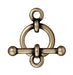 Antiqued Brass Bar & Ring Toggle Clasp Set (12mm) (2 Pack) - The Bead Chest