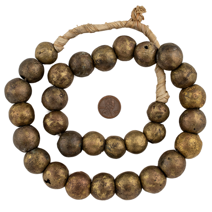 Nigerian Brass Globe Beads (18mm)