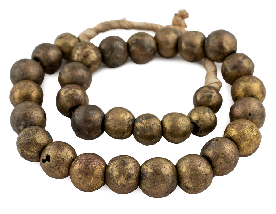 Nigerian Brass Globe Beads (18mm)