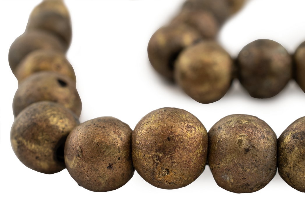 Nigerian Brass Globe Beads (18mm)