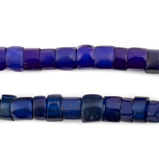 Old Russian Blue Glass Beads (6-11mm) - The Bead Chest