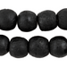 Opaque Black Recycled Glass Beads (18mm) - The Bead Chest