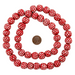 Red Terracotta Polka Dot Beads (14mm) - The Bead Chest