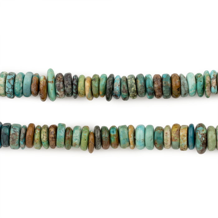 Green Turquoise Stone Heishi Beads (6-8mm) - The Bead Chest