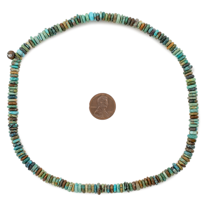 Green Turquoise Stone Heishi Beads (6-8mm) - The Bead Chest