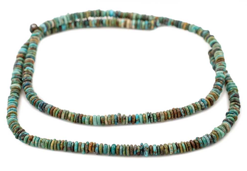 Green Turquoise Stone Heishi Beads (6-8mm) - The Bead Chest