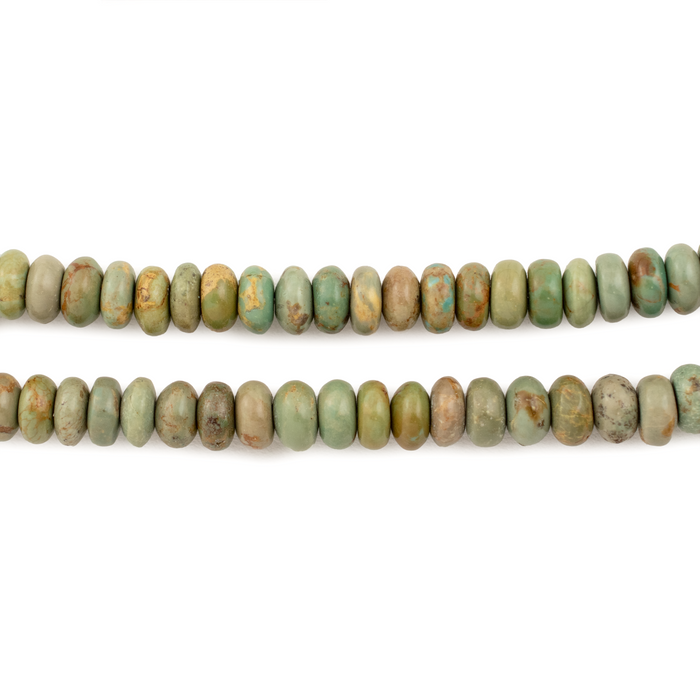 Light Green Turquoise Rondelle Beads (6mm) - The Bead Chest