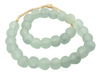 Jumbo Clear Aqua Recycled Glass Beads (24mm) - The Bead Chest