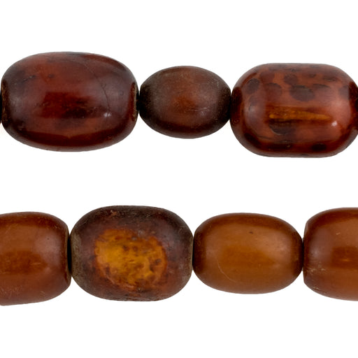 Honey Brown Vintage African Resin Beads (Long Strand) - The Bead Chest
