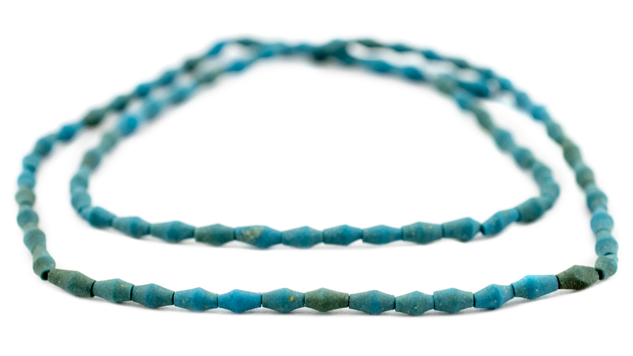 Aqua Blue Turquoise-Style Afghani Stone Rice Beads (5x3mm) - The Bead Chest