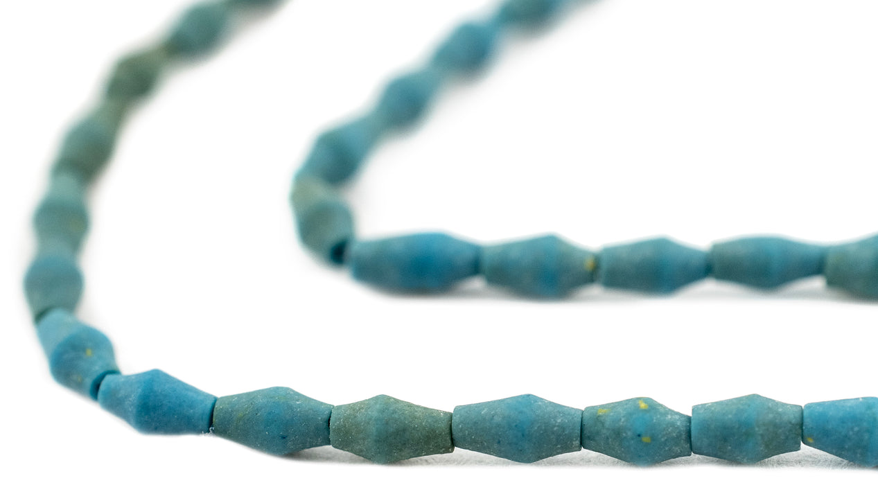 Aqua Blue Turquoise-Style Afghani Stone Rice Beads (5x3mm) - The Bead Chest