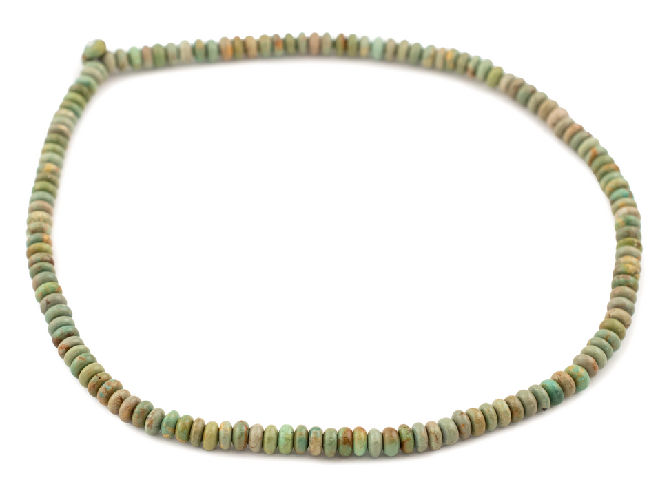 Light Green Turquoise Rondelle Beads (6mm) - The Bead Chest