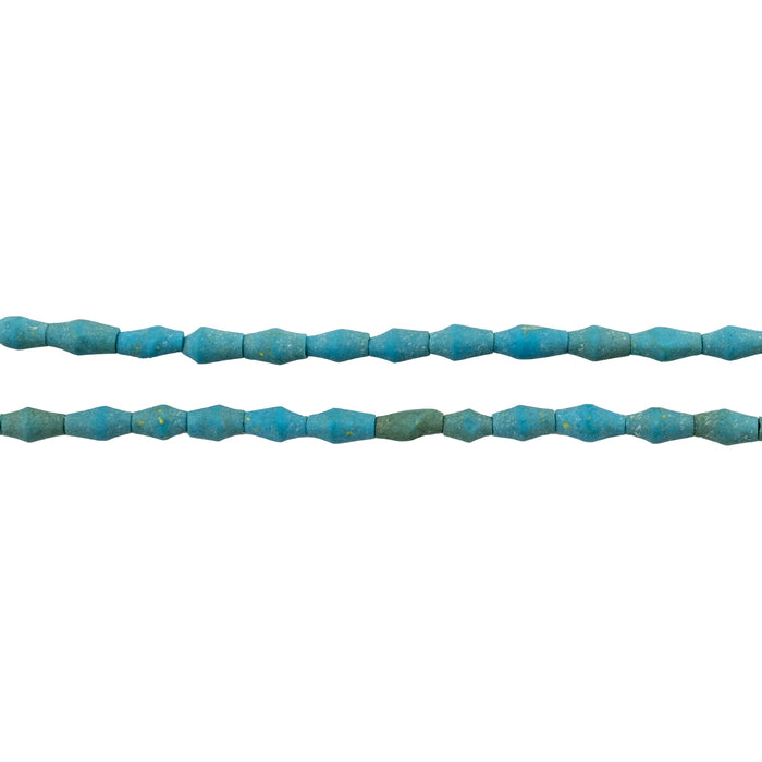 Aqua Blue Turquoise-Style Afghani Stone Rice Beads (5x3mm) - The Bead Chest