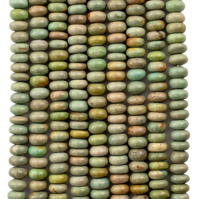 Light Green Turquoise Rondelle Beads (6mm) - The Bead Chest